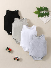 Boys Sleeveless Snap-Crotch Bodysuit 4-Pack - Onyx