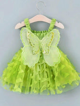 Girls 3D Butterfly Tulle Smocked Cami Dress - Chartreuse | 21 Centu...