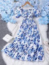 Girls Floral Smocked Puff Sleeve Midi Dress - Ivory | 21 Century Kids