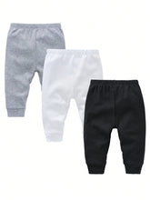 3pcs Boys Essential Cotton Jogger Pants - Slate | 21 Century Kids