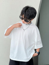 Big Boys Oversized Mock Neck Letter Print Tee - Ivory | 21 Century ...
