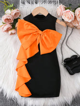 Girls Colorblock Bow Detail Sleeveless Mini Dress - Onyx | 21 Centu...