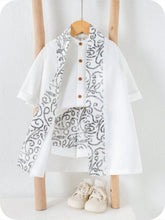 3pcs Boys Baroque Print Robe, Shirt & Shorts Set - Ivory | 21 Centu...