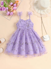 Little Girls 3D Floral Appliqué Tulle Cami Dress - Wisteria | 21 Ce...