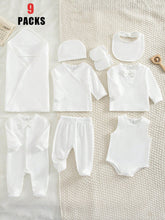 9pcs Baby Boys Bow-Detail Layette & Accessories Gift Set - Ivory | ...