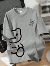 Boys Bear Graphic Drop Shoulder Oversized Tee - Slate | 21 Century ...