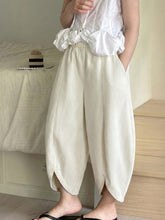 Little Girls Wide-Leg Tulip Hem Denim Trousers - Ecru | 21 Century ...