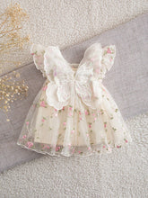 Baby Girls Rose Embroidered Tulle Butterfly Dress - Ivory | 21 Cent...