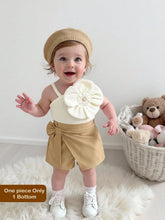 Girls Bow-Detail Wrap Skort - Buff | 21 Century Kids