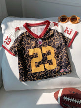 Boys Leopard Print Mesh Football Jersey - Tawny