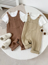 Baby Boys Muslin Bib Overall & Tee Set - Wenge
