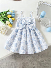 Girls Floral Jacquard Bow-Front Cami Dress - Periwinkle | 21 Centur...