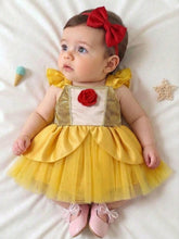 Baby Girls Rose Appliqué Tutu Romper Dress - Marigold | 21 Century ...