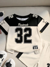 Little Boys Varsity Number Print T-Shirt & Shorts - Ivory