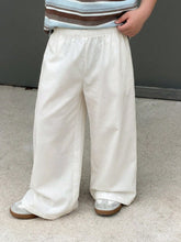 Big Boys Wide-Leg Straight Trousers - Ecru | 21 Century Kids