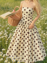 Big Girls Polka Dot Ruched Strapless A-Line Dress - Ecru | 21 Centu...