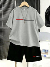 2pcs Boys King Print Tee & Bermuda Shorts Set - Slate | 21 Century ...