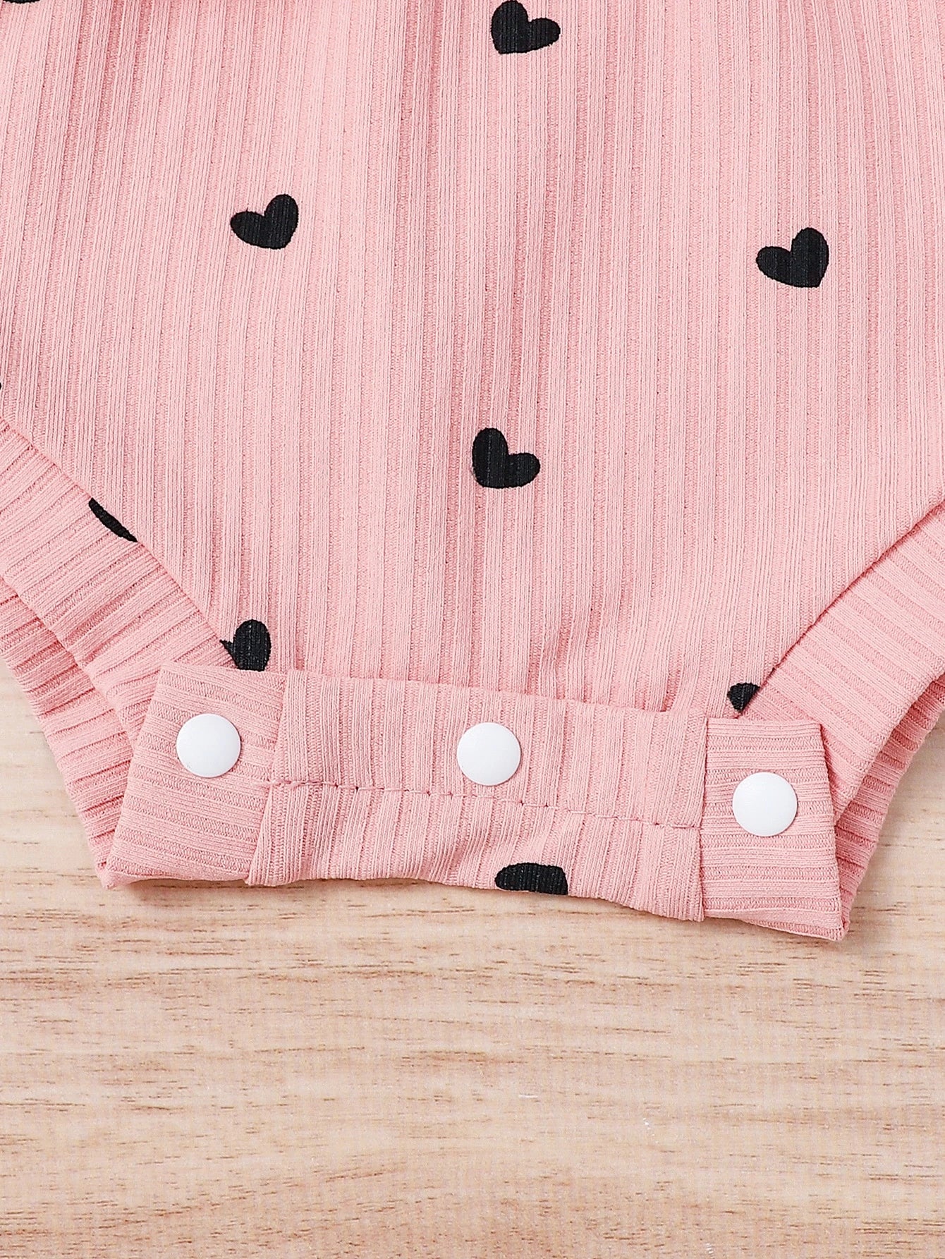2pcs Baby Girls Heart Print Cami Romper & Headband - Blush | 21 Cen...