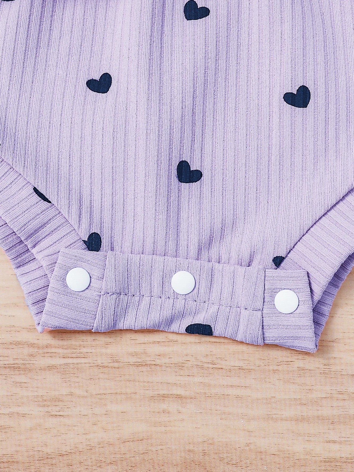 2pcs Baby Girls Heart Print Romper Dress & Headband - Lavender | 21...
