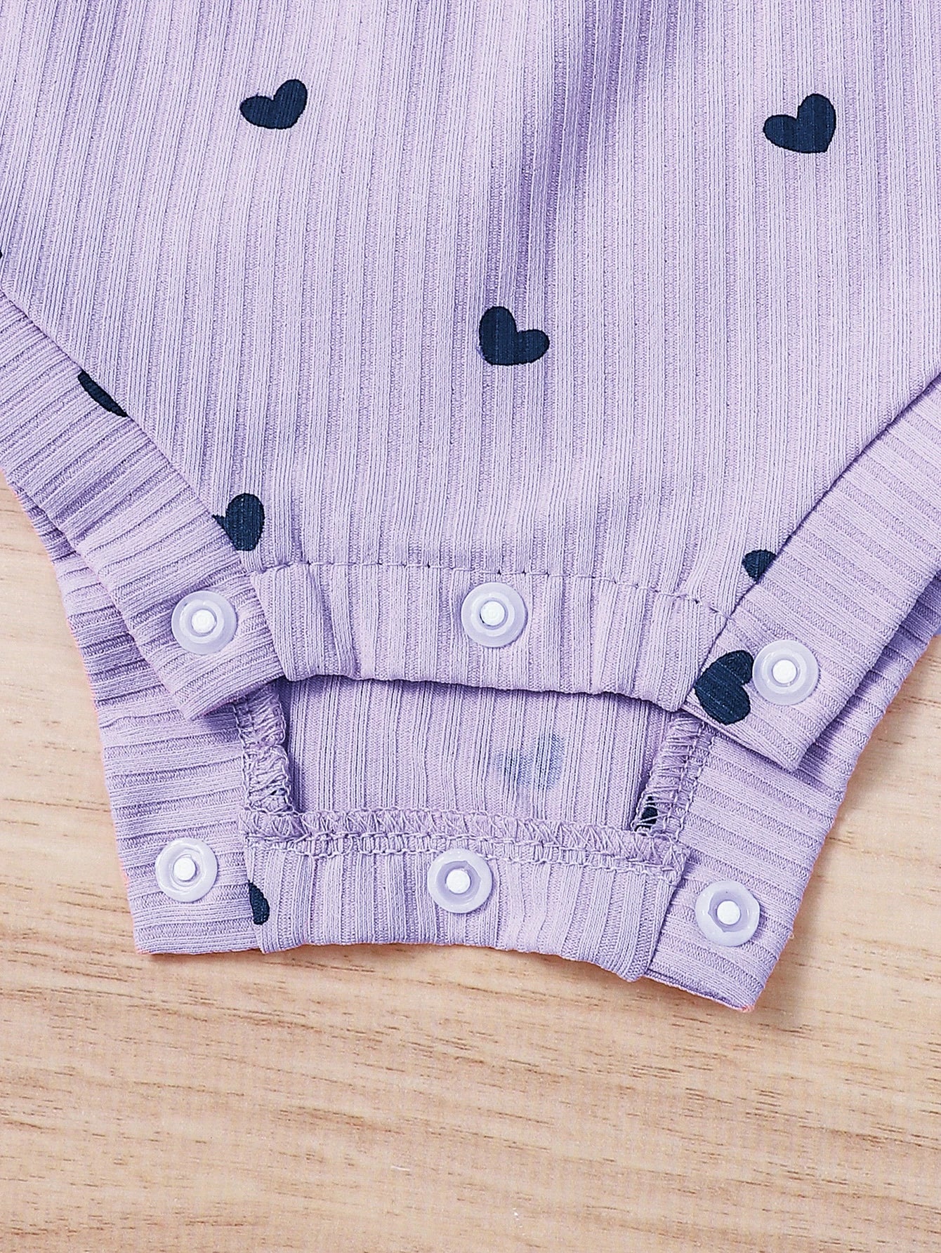 2pcs Baby Girls Heart Print Romper Dress & Headband - Lavender | 21...