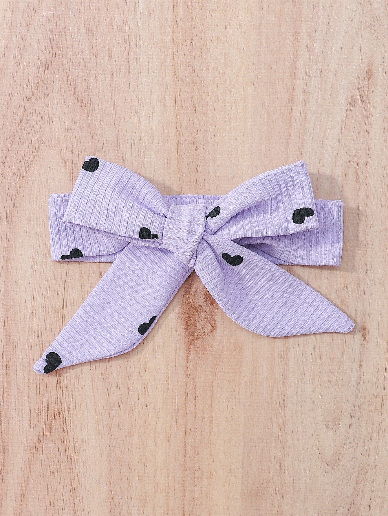 2pcs Baby Girls Heart Print Romper Dress & Headband - Lavender | 21...