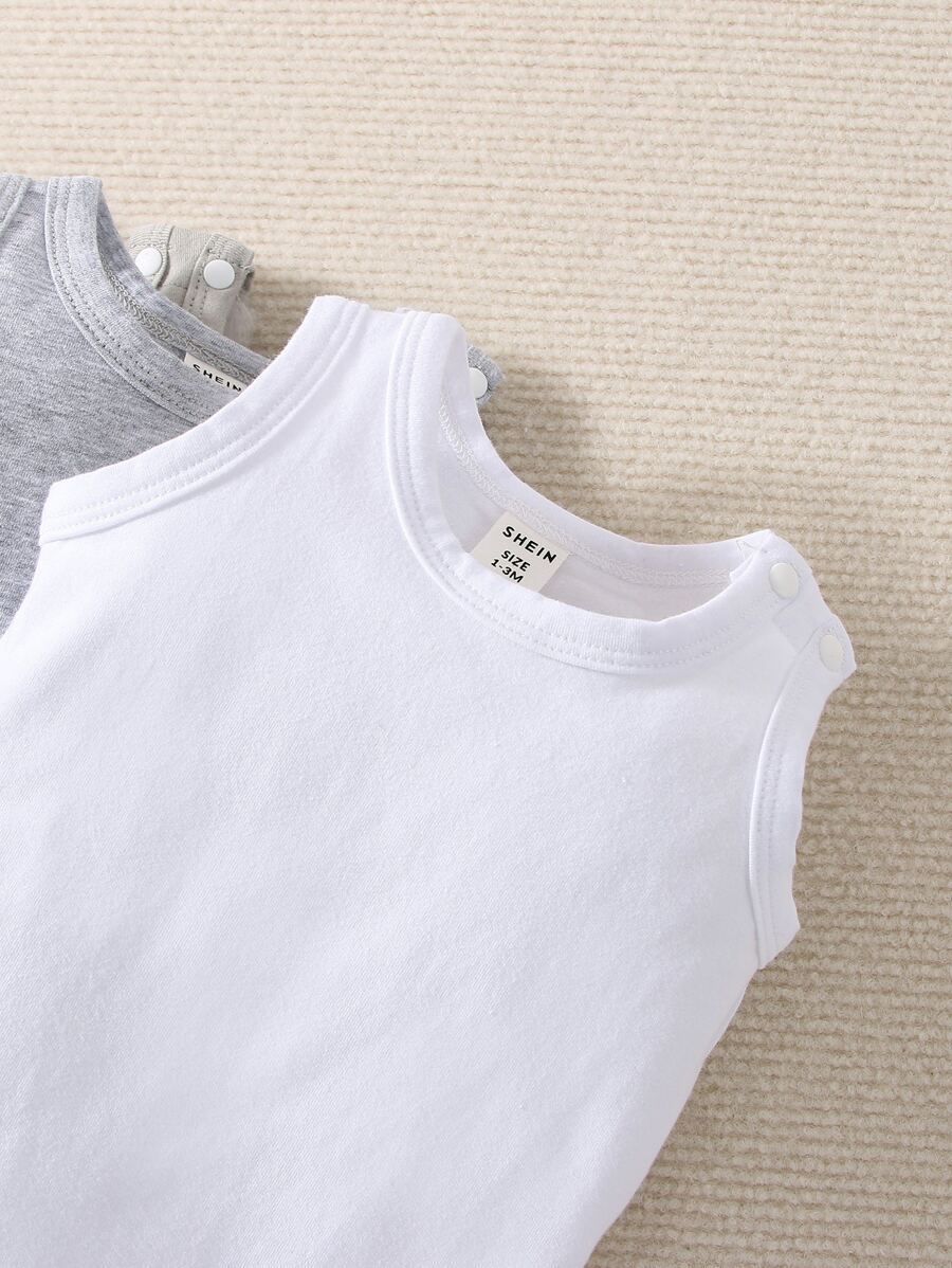 Boys Sleeveless Snap-Crotch Bodysuit 4-Pack - Onyx