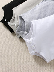 Boys Sleeveless Snap-Crotch Bodysuit 4-Pack - Onyx