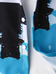 2pcs Boys Colorblock Shirt & Shorts Set - Multi