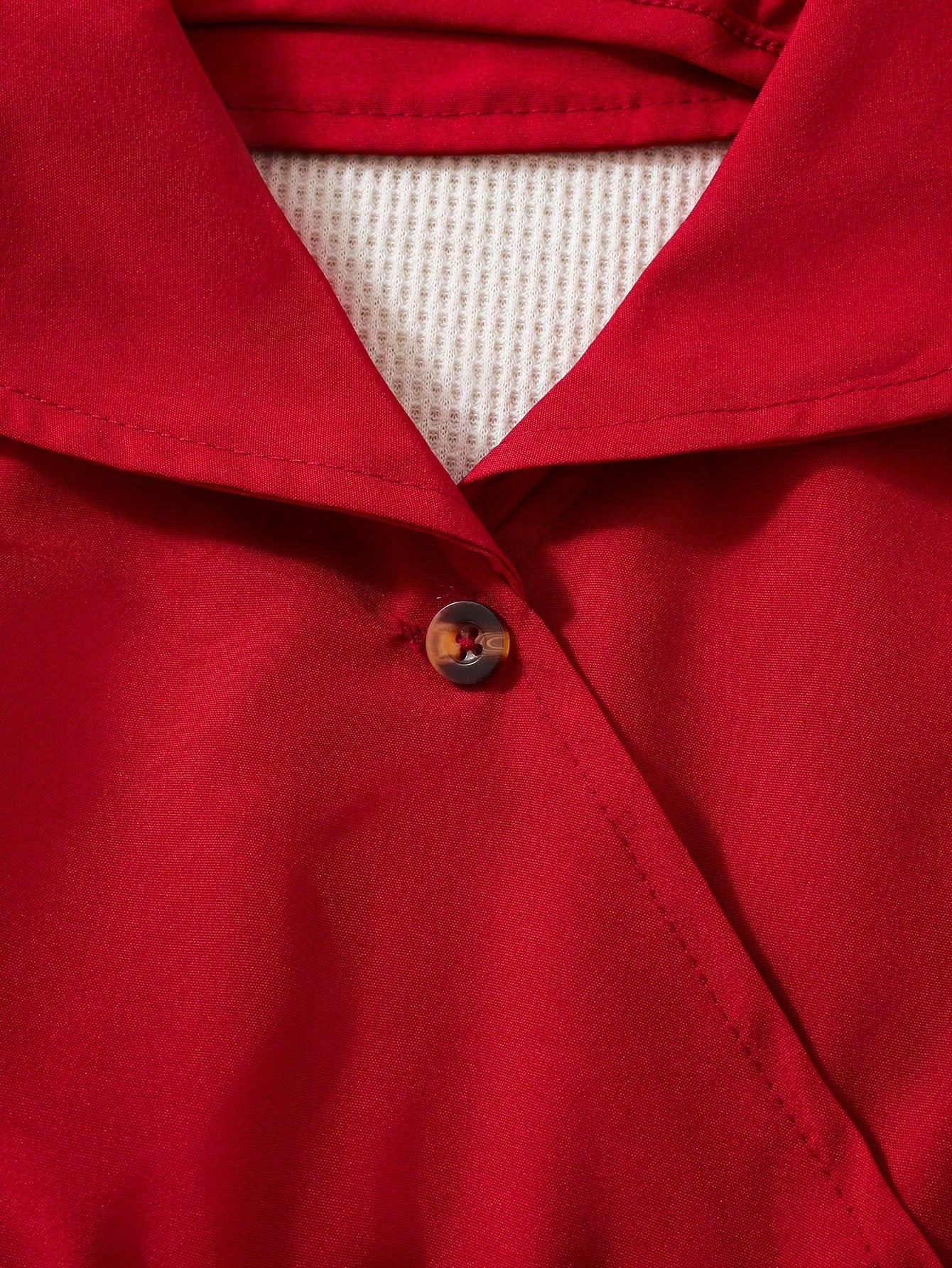 Little Girls Pleated Collar Belted A-Line Dress - Scarlet | 21 Cent...