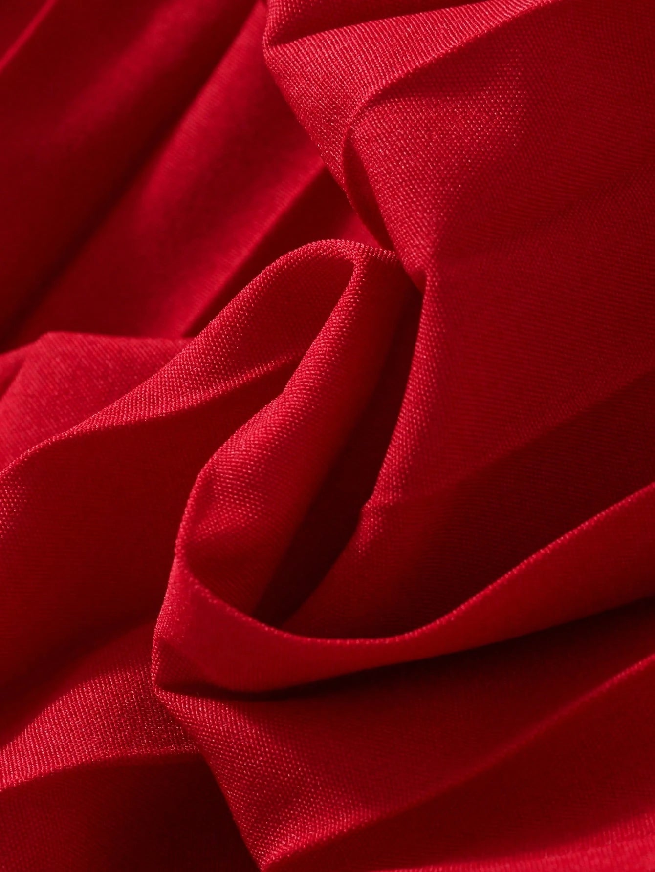Little Girls Pleated Collar Belted A-Line Dress - Scarlet | 21 Cent...
