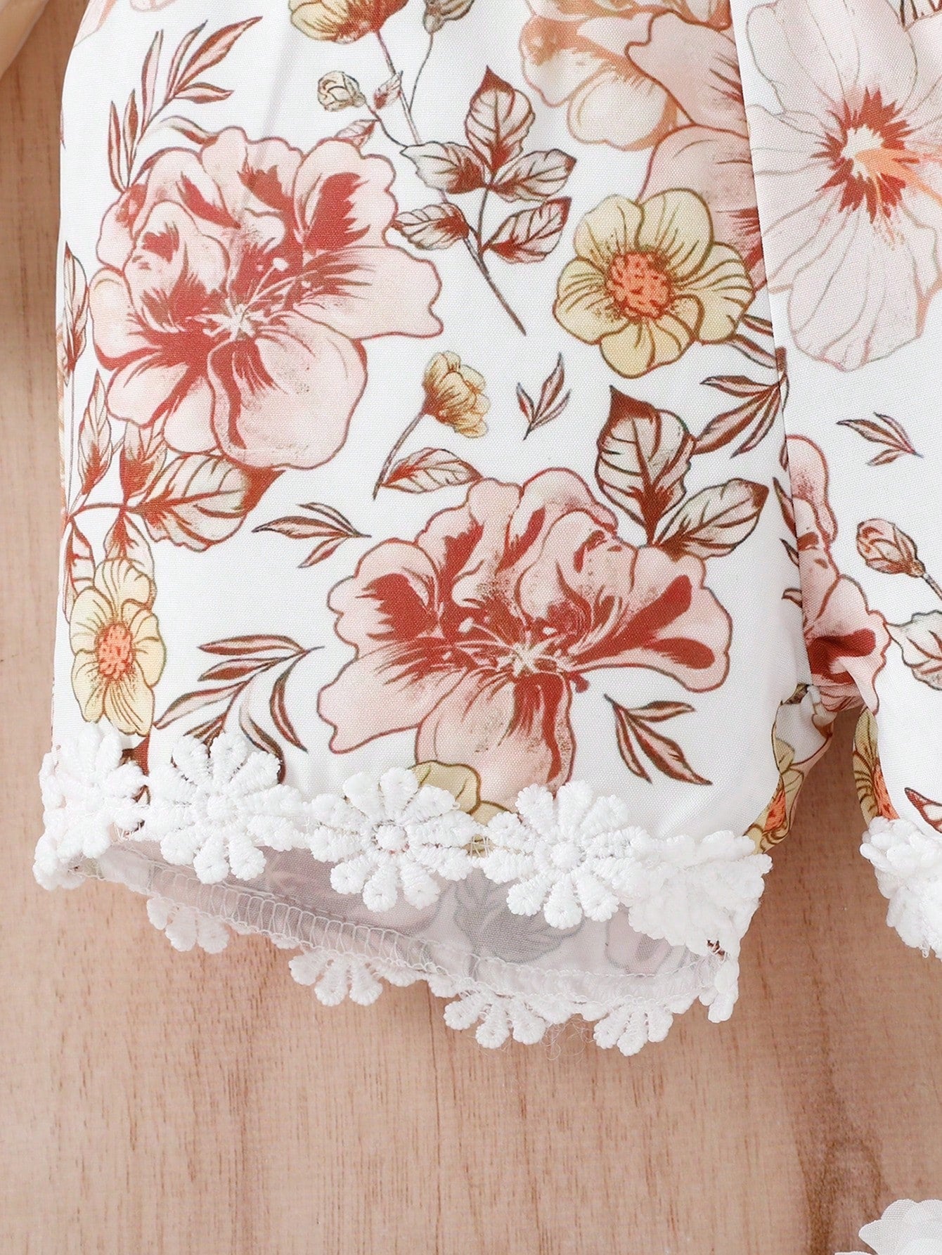 Baby Girls Floral Appliqué Crisscross Cami Romper - Ivory