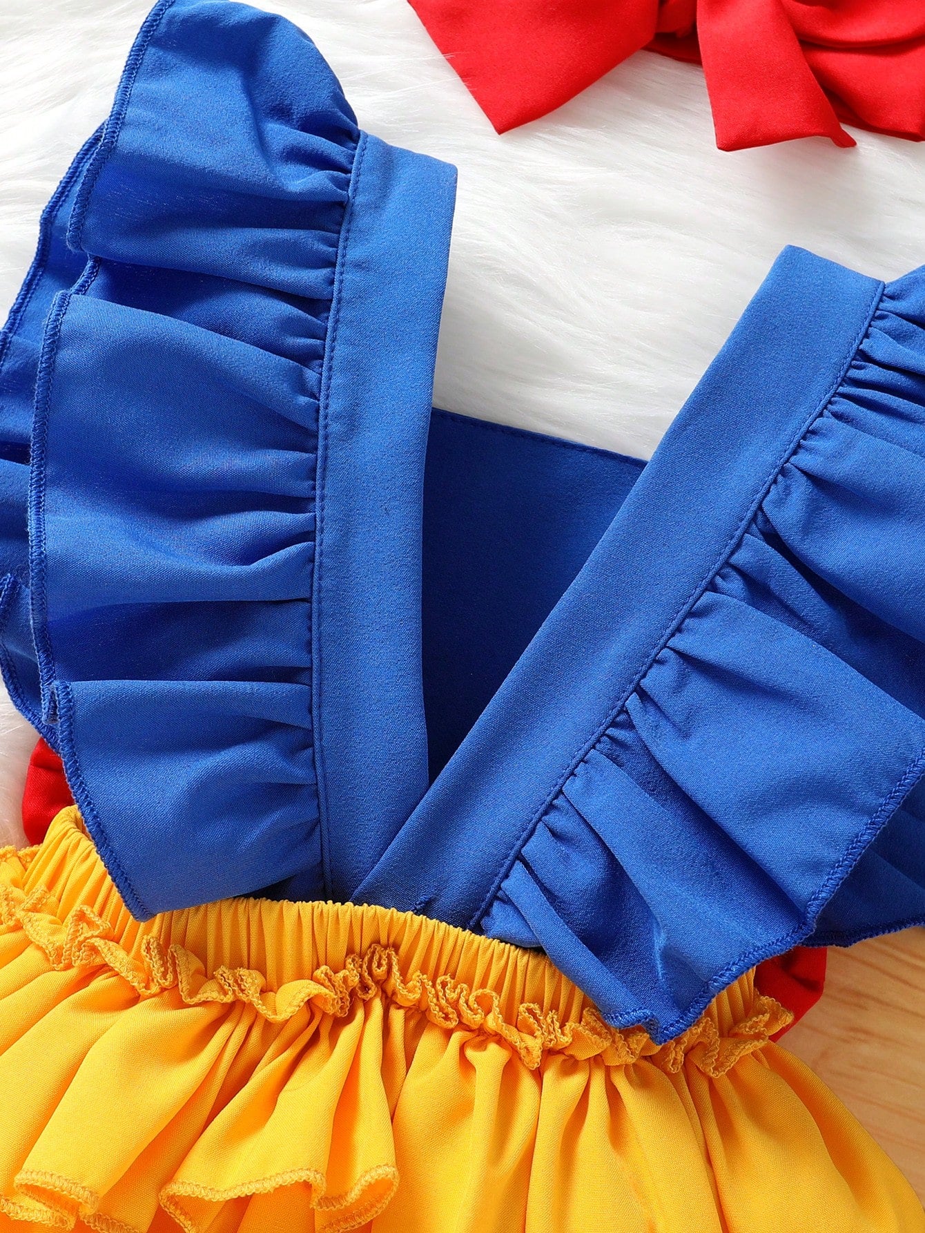 2pcs Baby Girls Princess Crown Ruffle Romper & Headband - Cobalt | ...