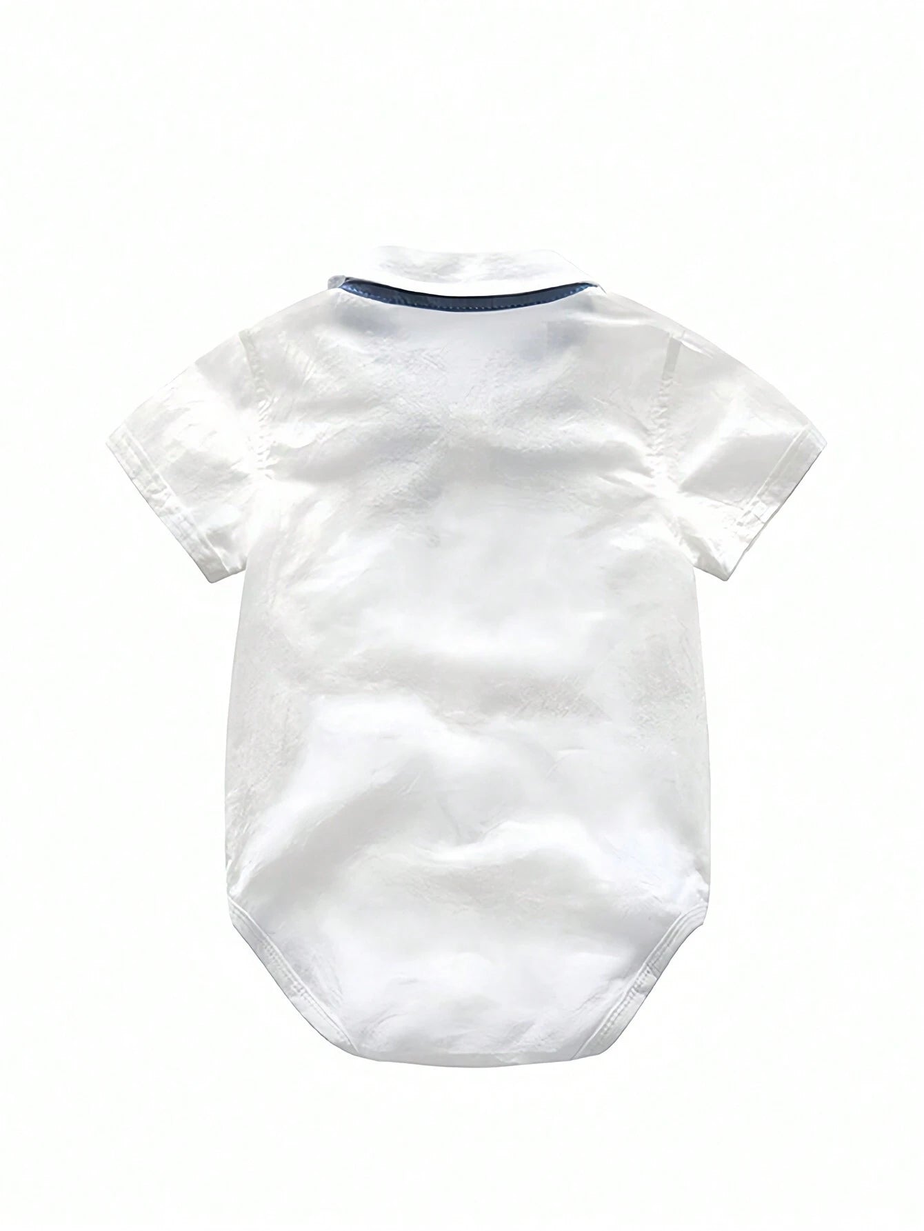 Baby Boys Collar Bodysuit Suspender Shorts Set - Ivory