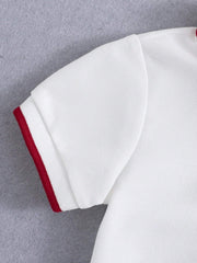 2pcs Baby Boys Polo Bodysuit & Shorts Set - Ivory | 21 Century Kids