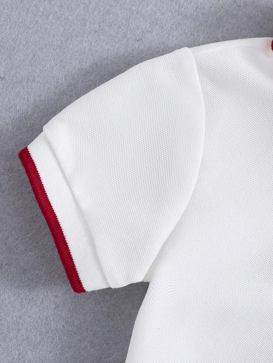 2pcs Baby Boys Polo Bodysuit & Shorts Set - Ivory | 21 Century Kids