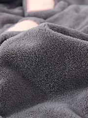 2pcs Boys Animal Hooded Coral Fleece Bath Towels - Slate | 21 Centu...