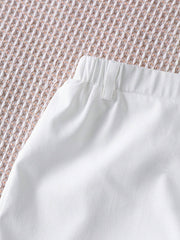 Boys Cargo-Pocket Twill Tapered Trousers - Ivory | 21 Century Kids
