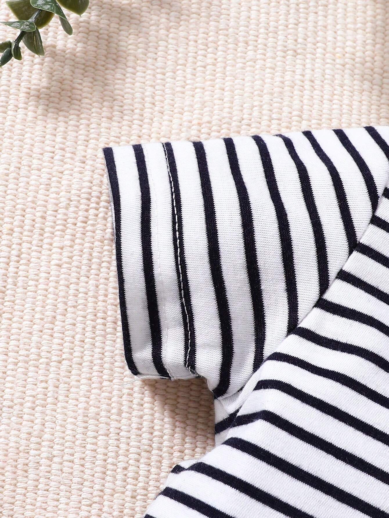 3pcs Baby Boys Stripe Tee & Bear Denim Dungaree Set - Cobalt | 21 C...