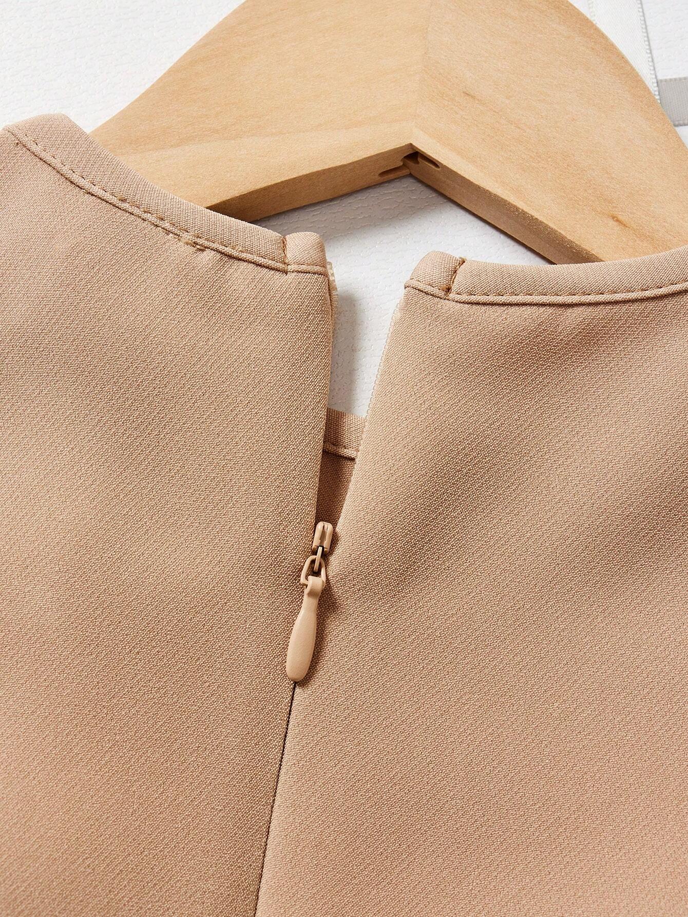 Girls Monogram Bow Detail A-Line Short Sleeve Dress - Latte | 21 Ce...