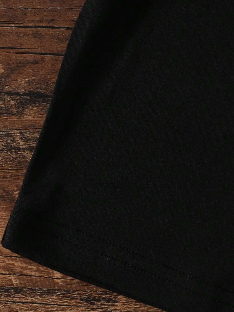 Boys Mom + Dad Slogan Print Crew Neck Tee - Onyx | 21 Century Kids