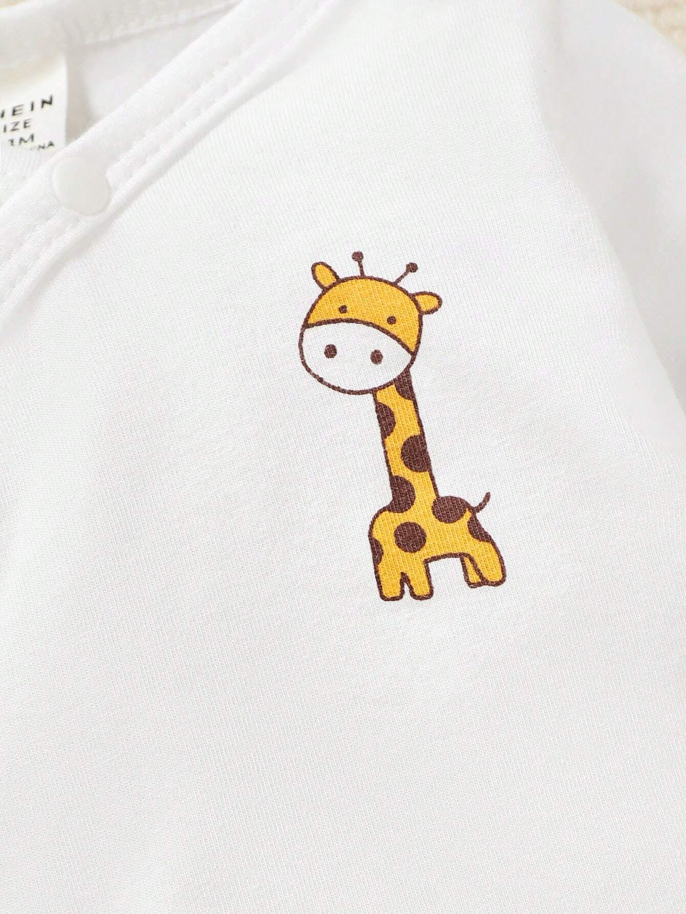 3pcs Baby Boys Giraffe Print Kimono Top & Pants Set - Ivory | 21 Ce...