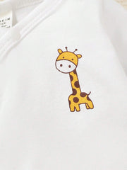 3pcs Baby Boys Giraffe Print Kimono Top & Pants Set - Ivory | 21 Ce...