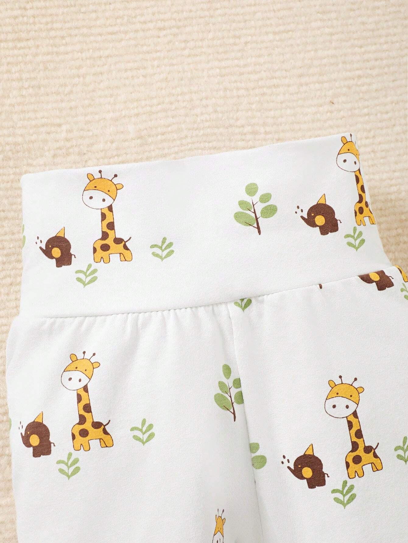 3pcs Baby Boys Giraffe Print Kimono Top & Pants Set - Ivory | 21 Ce...