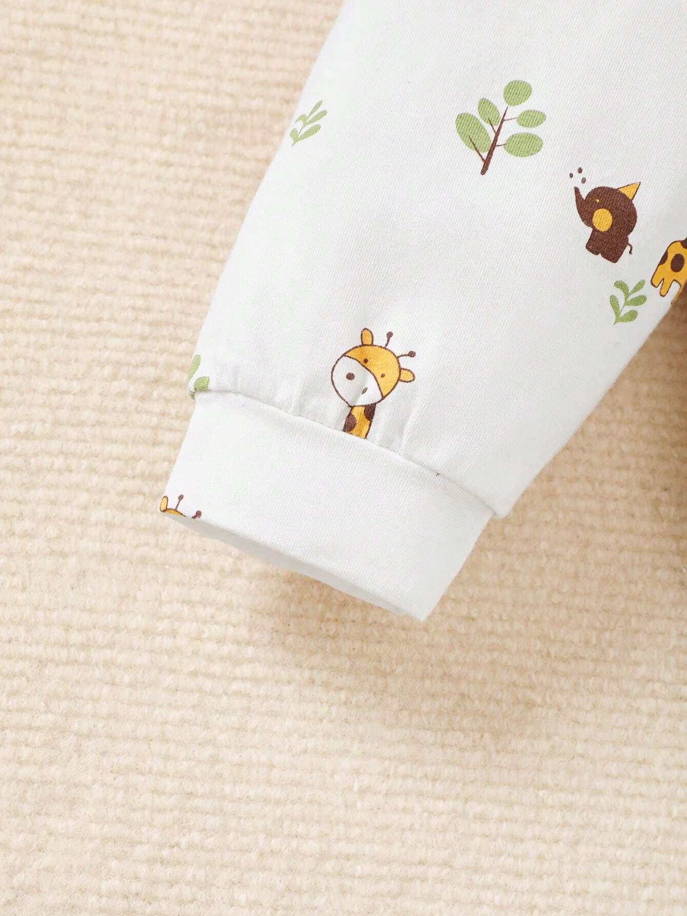 3pcs Baby Boys Giraffe Print Kimono Top & Pants Set - Ivory | 21 Ce...