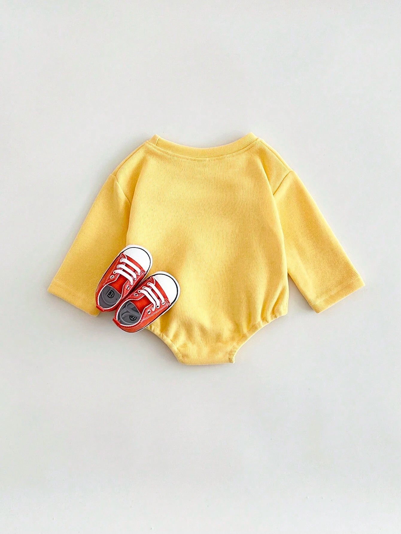 Baby Boys Duck Patched Long Sleeve Bodysuit - Buttercup