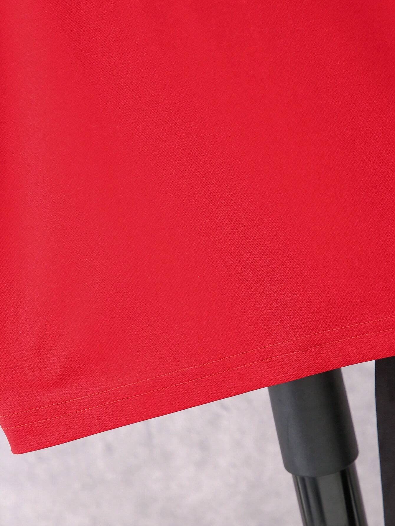 2pcs Boys Cargo Pocket Tee & Shorts Set - Crimson