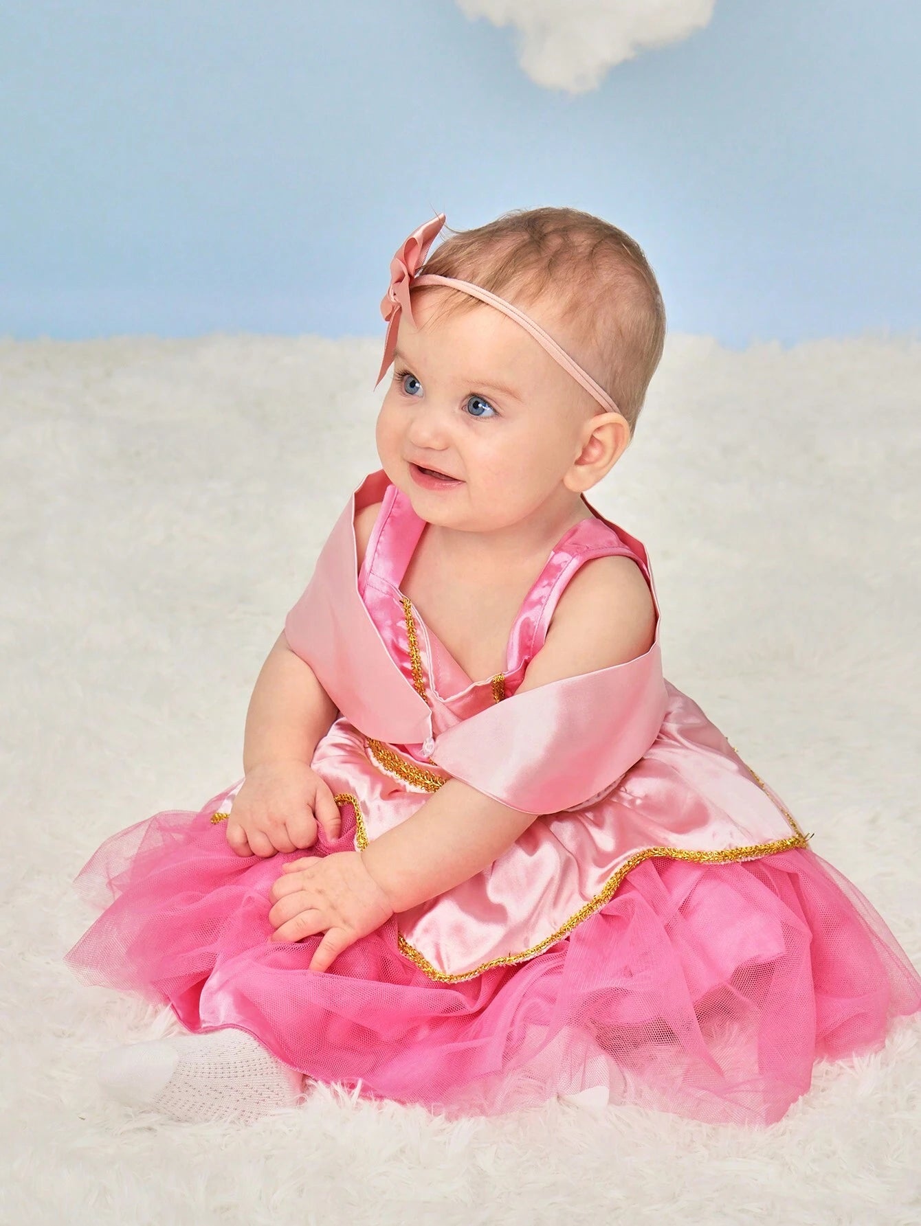 Baby Girls Princess Tutu Ruffle Mesh Dress - Rose