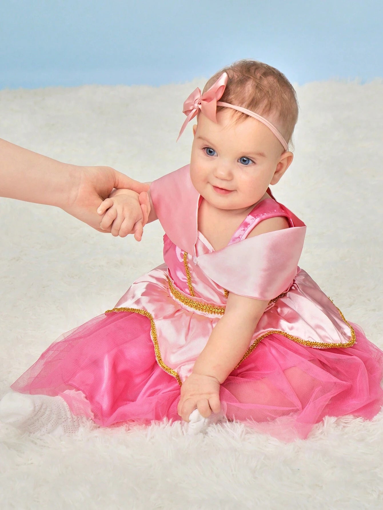 Baby Girls Princess Tutu Ruffle Mesh Dress - Rose