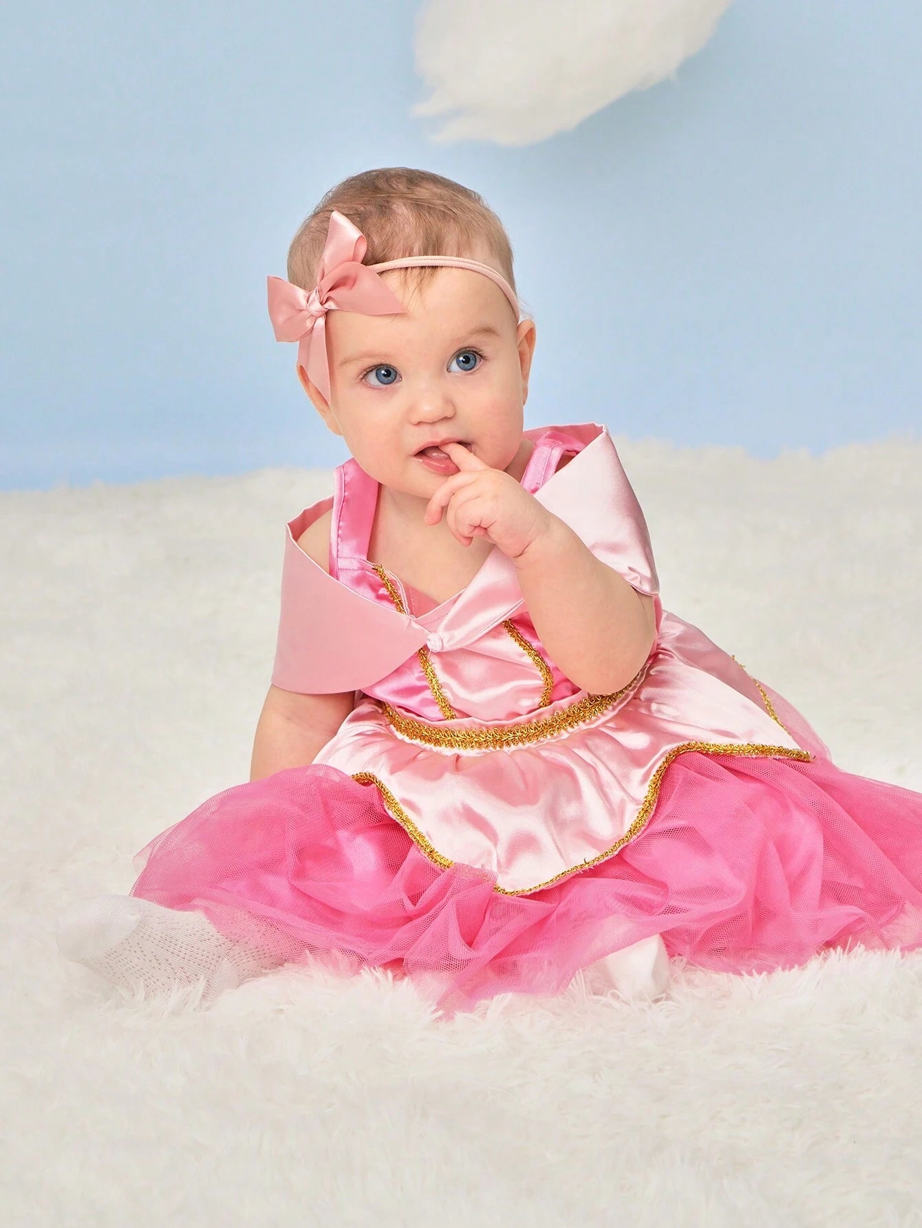 Baby Girls Princess Tutu Ruffle Mesh Dress - Rose