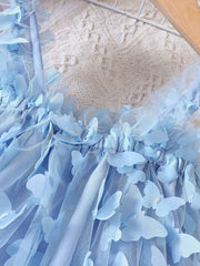 Girls 3D Butterfly Appliqué Tulle Cami Dress - Periwinkle | 21 Cent...